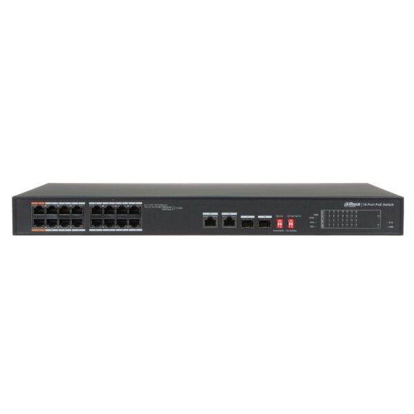 SWITCH PoE коммутатор 2-го уровня 16 PoE DAHUA DH-PFS3218-16ET-135